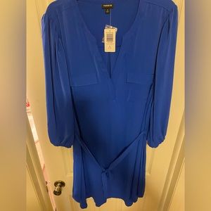 New torrid 3x blue ls pullover mini dress